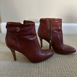 Nine West Brown Heeled Boots with Adjustable Strap